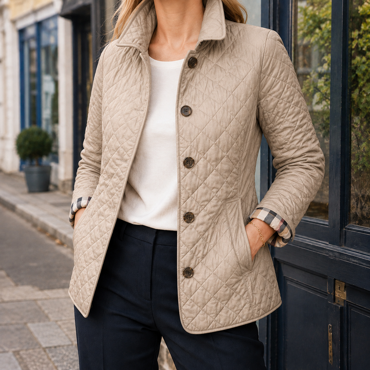 Women's Matilda-Claire Quilted Jacket in Black | Invictora.com