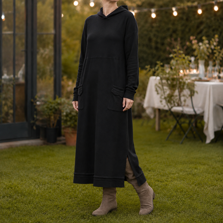 Women's Lucille Relaxed Maxi Dress in Gray | Invictora.com