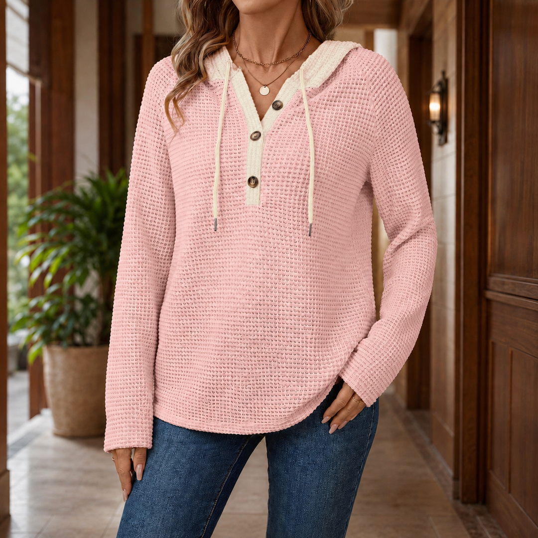 Women's Honora-Rae Waffle Sweater in Beige | Invictora.com