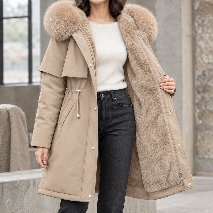 Women's Agnes-Hope Hooded Coat in Black | Invictora.com
