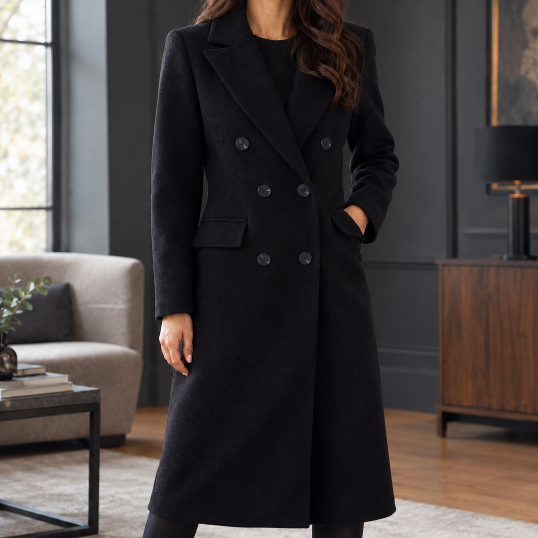 Women's Sidonie-Claire Cashmere Coat in Dark Brown | Invictora.com