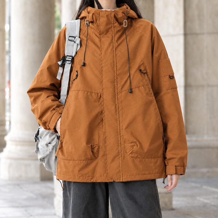 Women's Eden-Hope Hooded Utility Jacket in Strawberry Red | Invictora.com