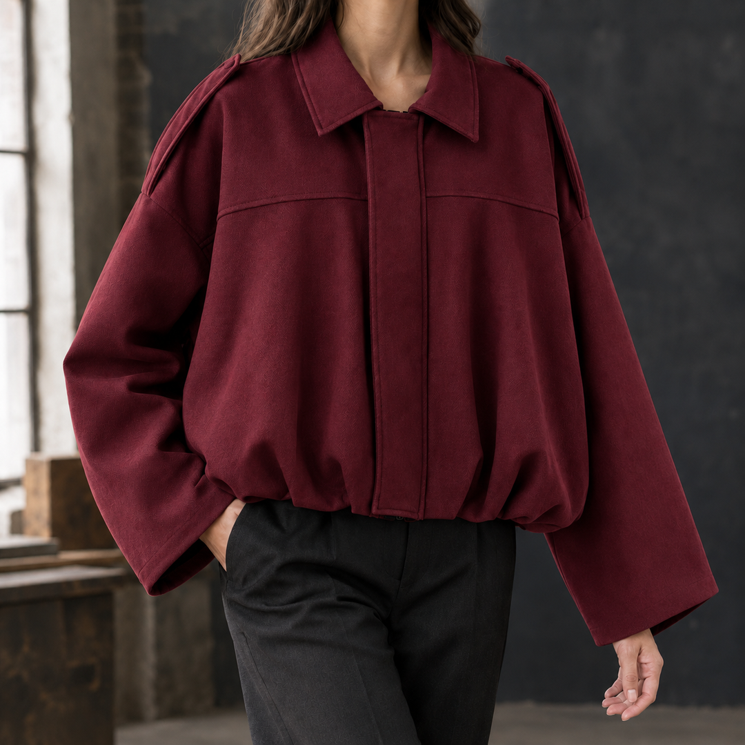 Women's Kiera Oversized Bomber Jacket in Green | Invictora.com