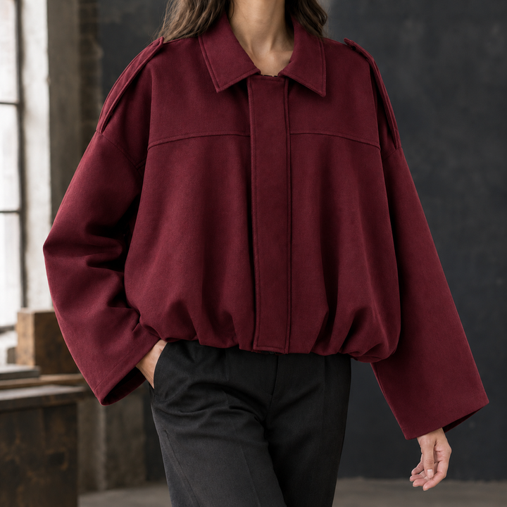 Women's Kiera Oversized Bomber Jacket in Green | Invictora.com