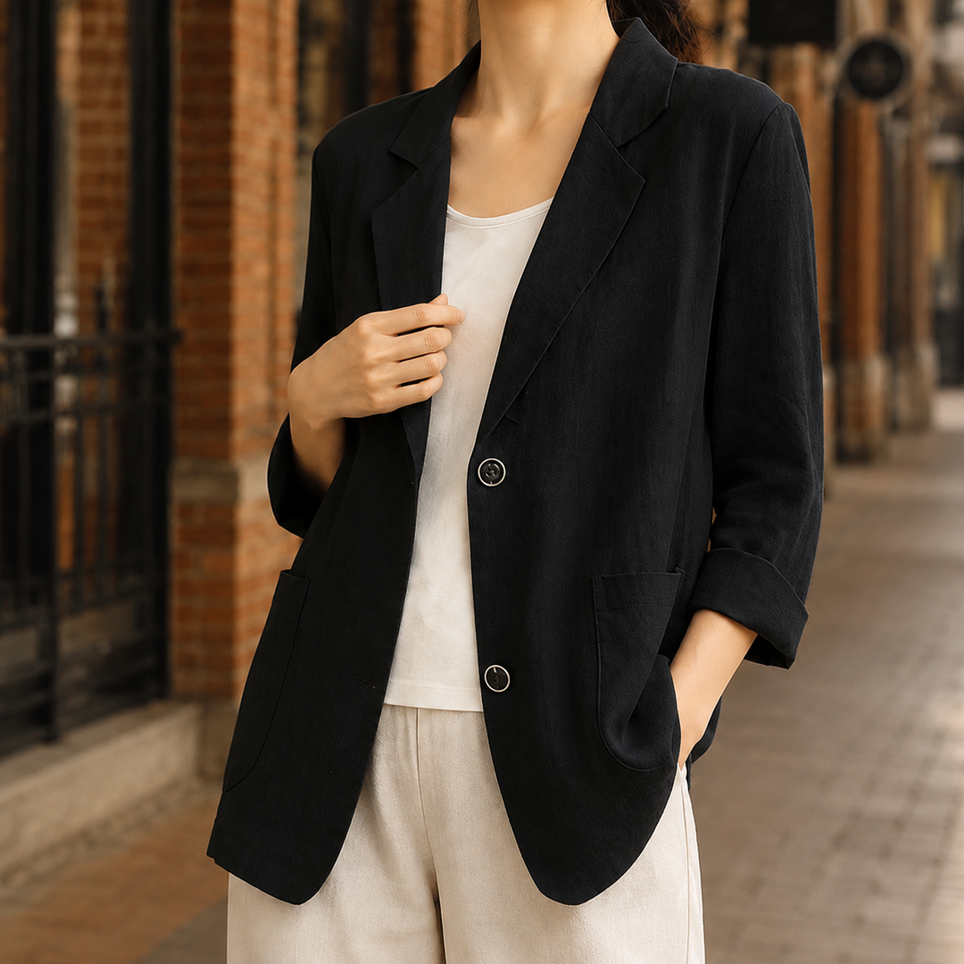 Women's Giselle-Louise Tailored Blazer in Blue | Invictora.com