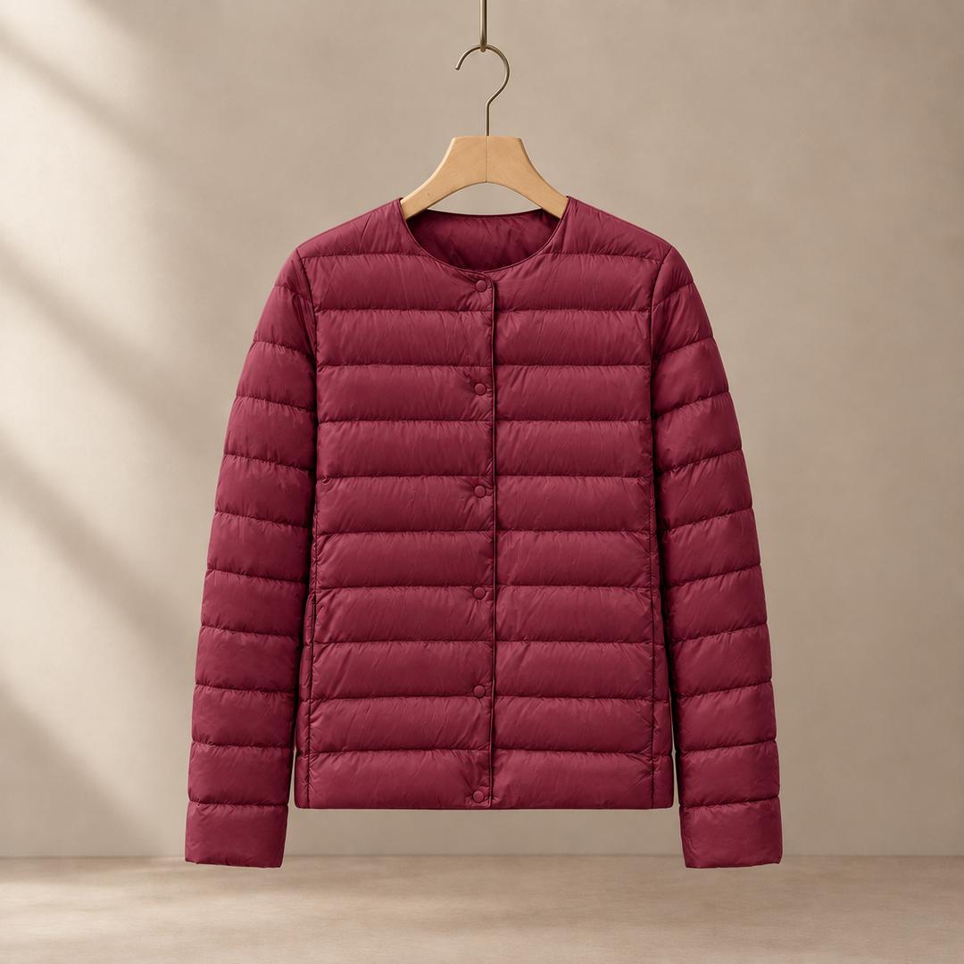 Women's Letitia Quilted Jacket in Off White | Invictora.com