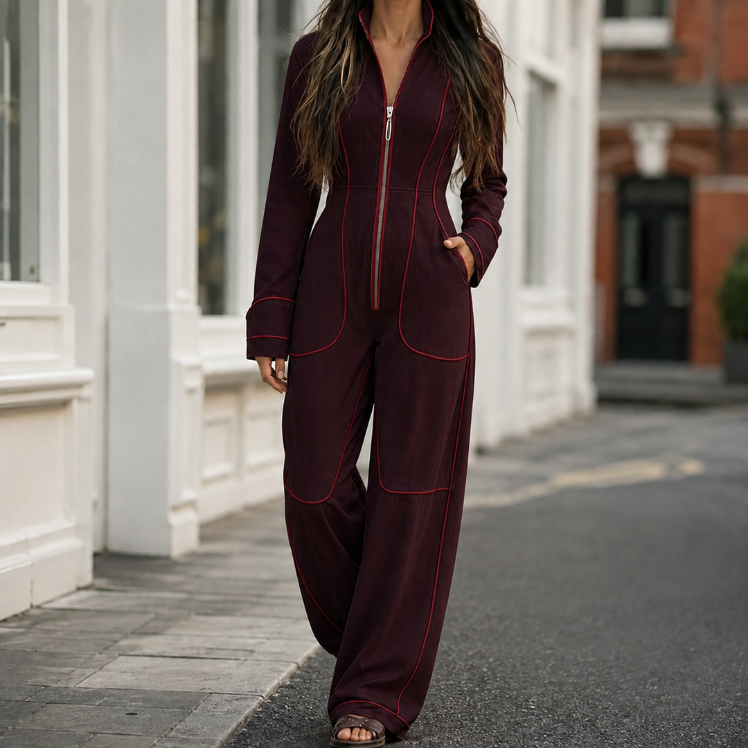 Women's Marina-Marie Wide Leg Jumpsuit in Pink | Invictora.com