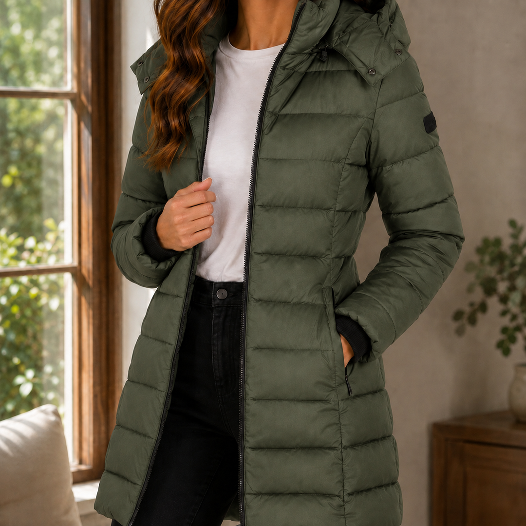 Women's Dahlia-Claire Quilted Jacket in Navy | Invictora.com