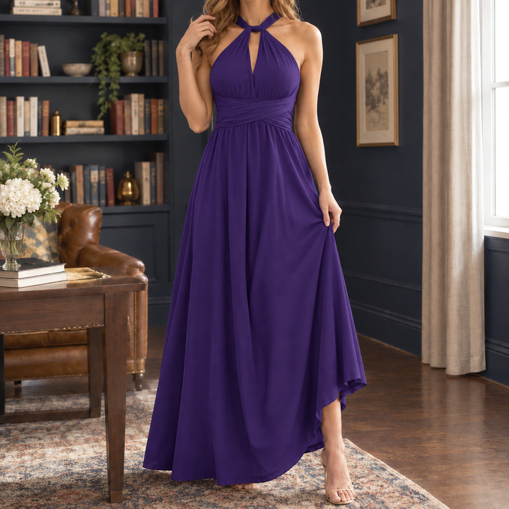 Women's Emmeline-Jade Convertible Maxi Dress in Black | Invictora.com