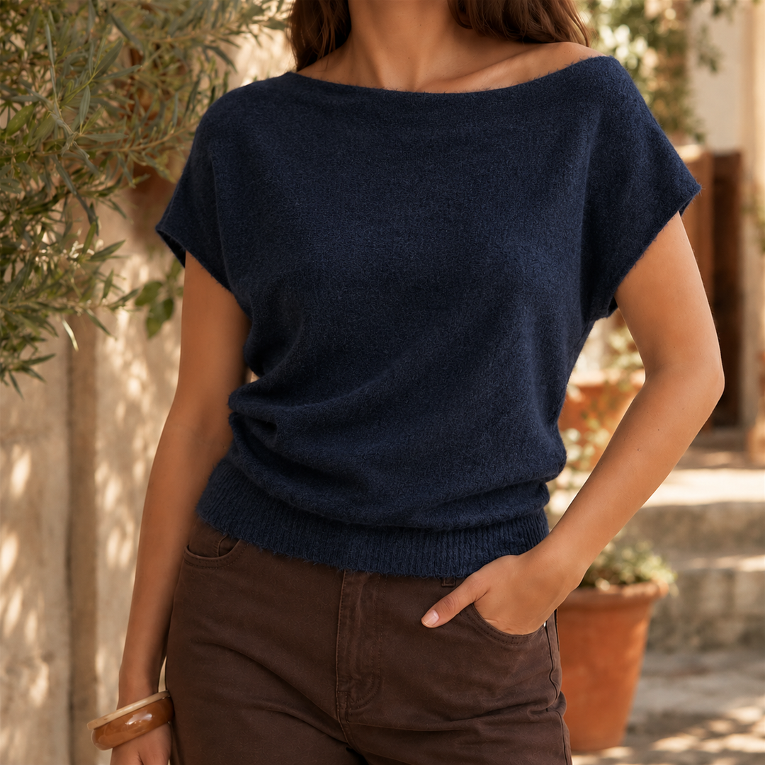 Women's Aimee-Marie Off Shoulder Sweater in White | Invictora.com