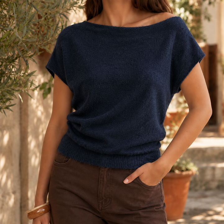 Women's Aimee-Marie Off Shoulder Sweater in White | Invictora.com