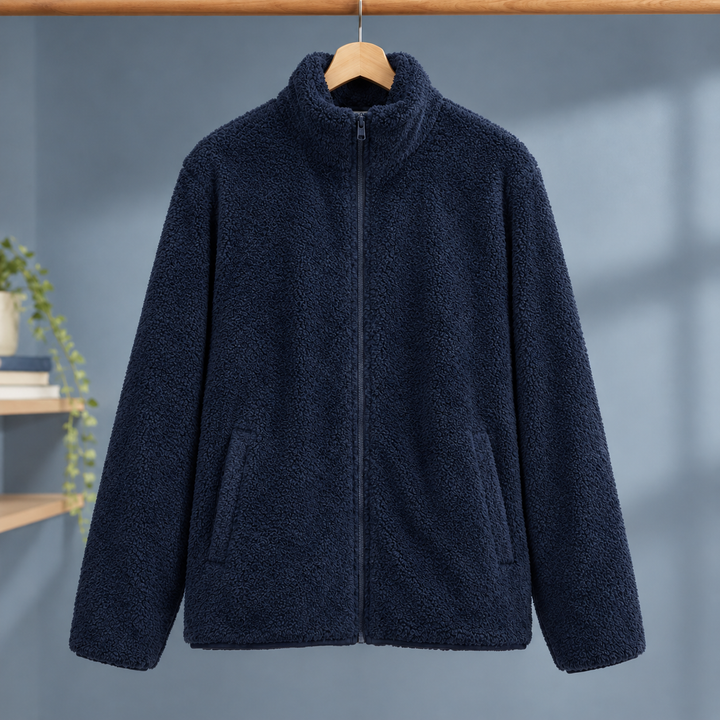 Women's Bethany Plush Zip Jacket in Black | Invictora.com