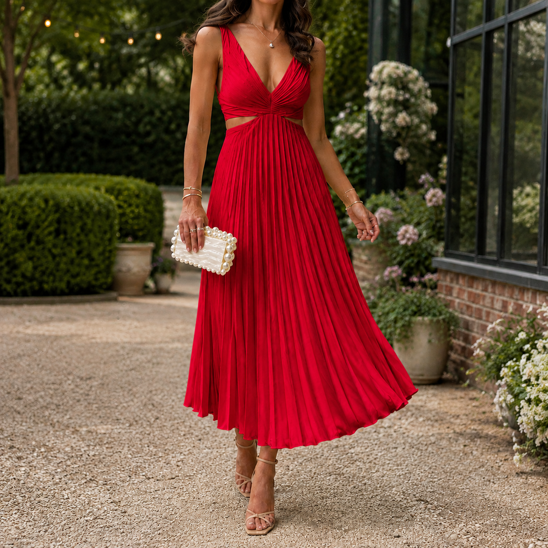 Women's Emilia-Jade Pleated Midi Dress product image | Invictora.com