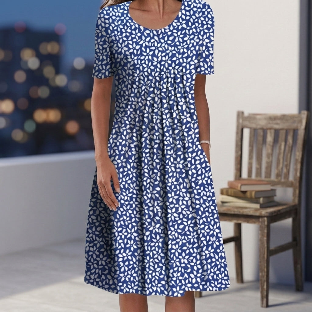 Women's Celeste Gathered Dress in Cream | Invictora.com