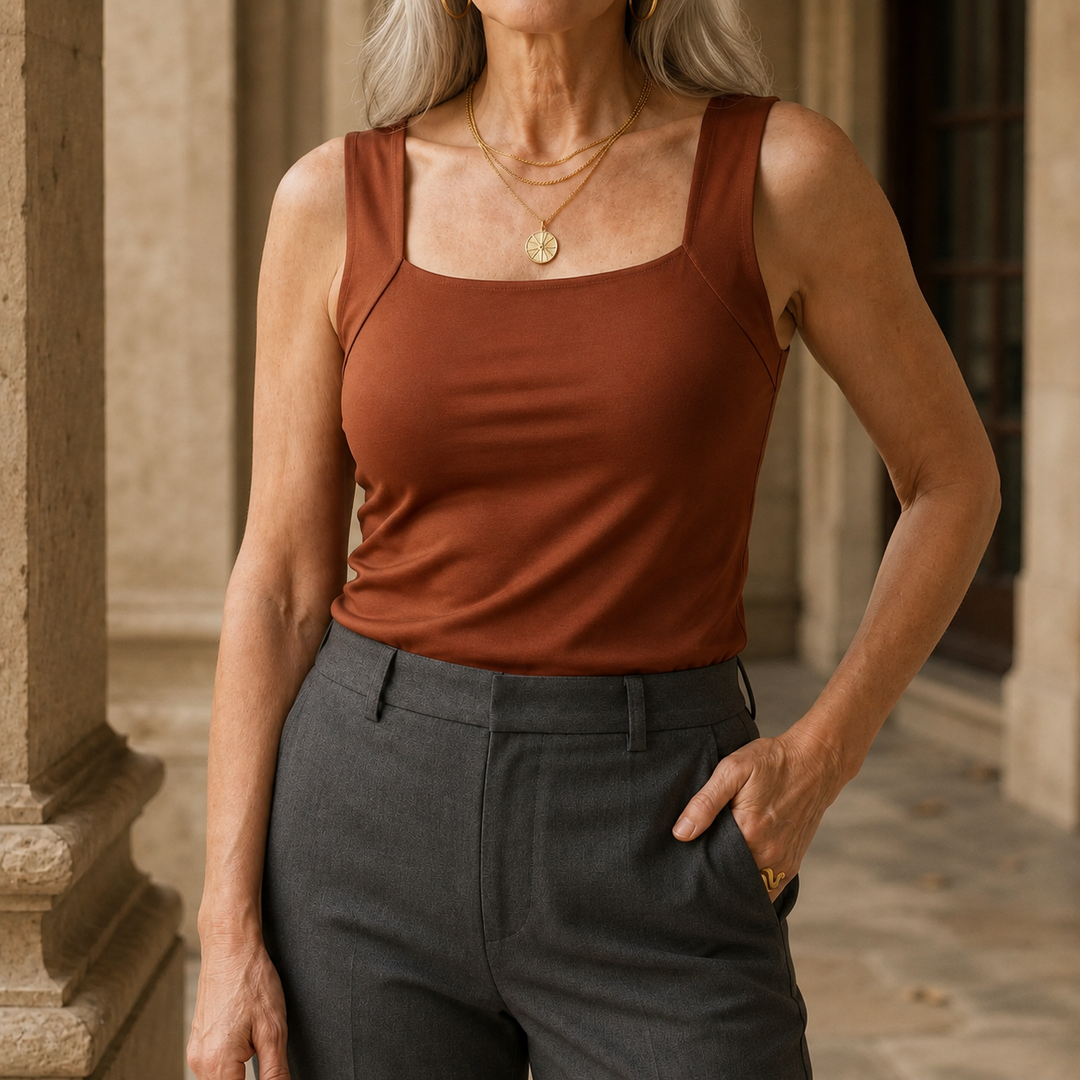 Women's Tallulah-Jade Built-In Tank in Black | Invictora.com