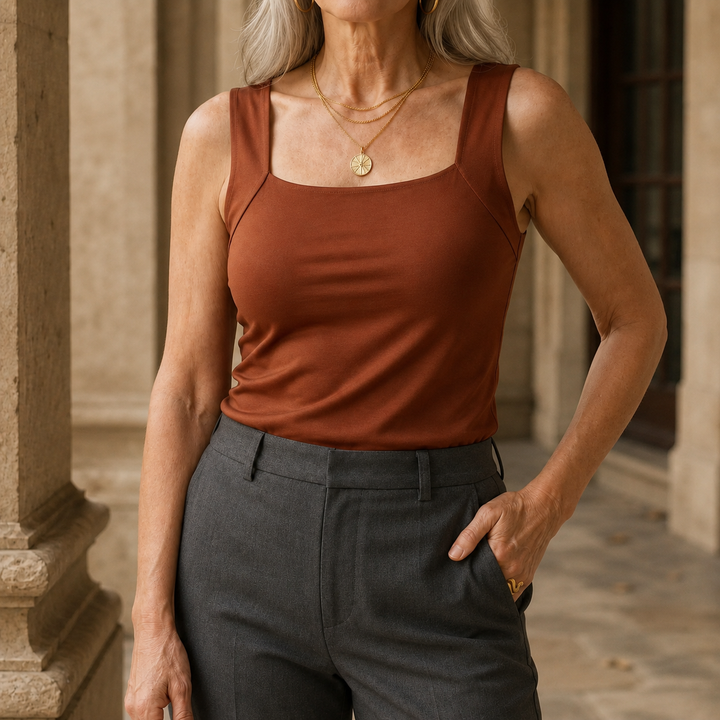 Women's Tallulah-Jade Built-In Tank in Black | Invictora.com