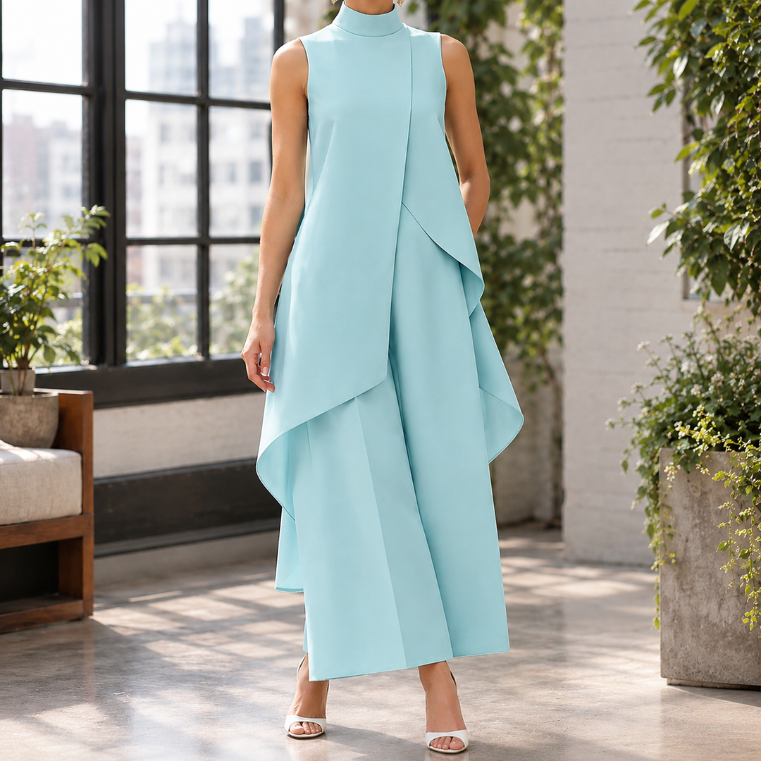 Women's Rhea-Kate Layered Pant Set in White | Invictora.com