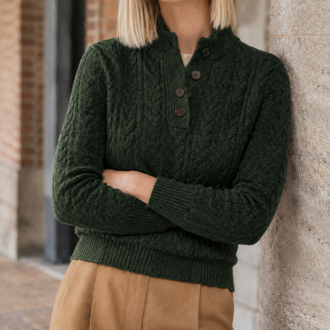 Women's Anouk-Claire Cashmere Sweater in Brown | Invictora.com