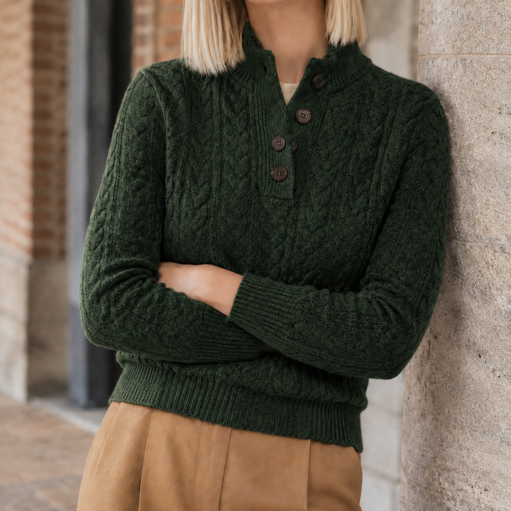 Women's Anouk-Claire Cashmere Sweater in Brown | Invictora.com