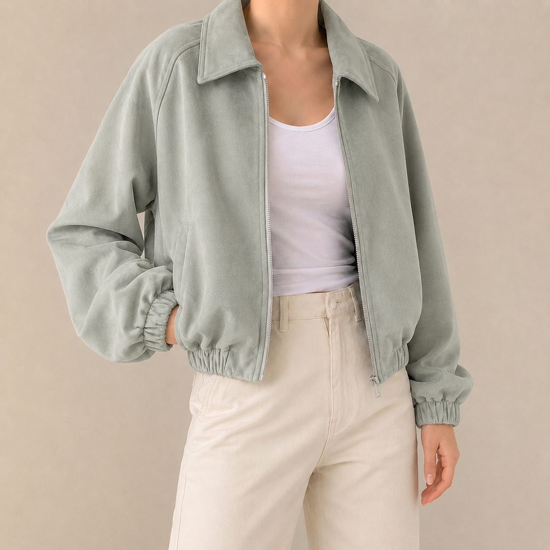Women's Thornbury Faux Suede Crop Jacket in Black | Invictora.com
