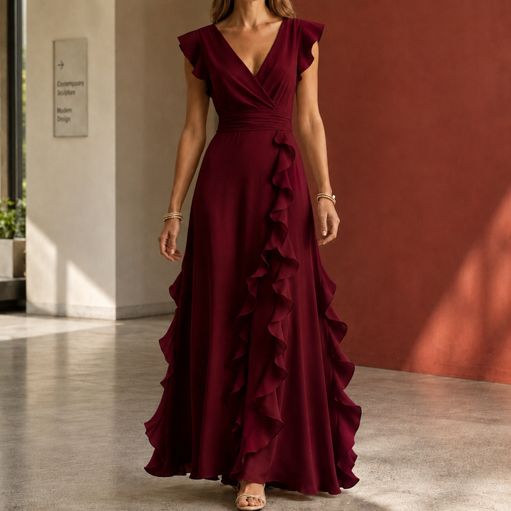 Women's Anais-June Ruffle Maxi Dress product image | Invictora.com