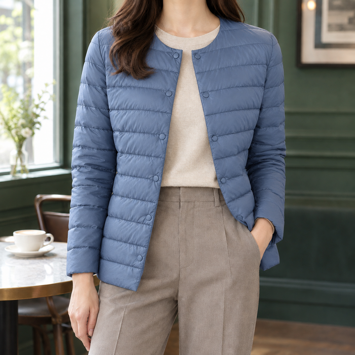 Women's Amabel Quilted Jacket in Black | Invictora.com
