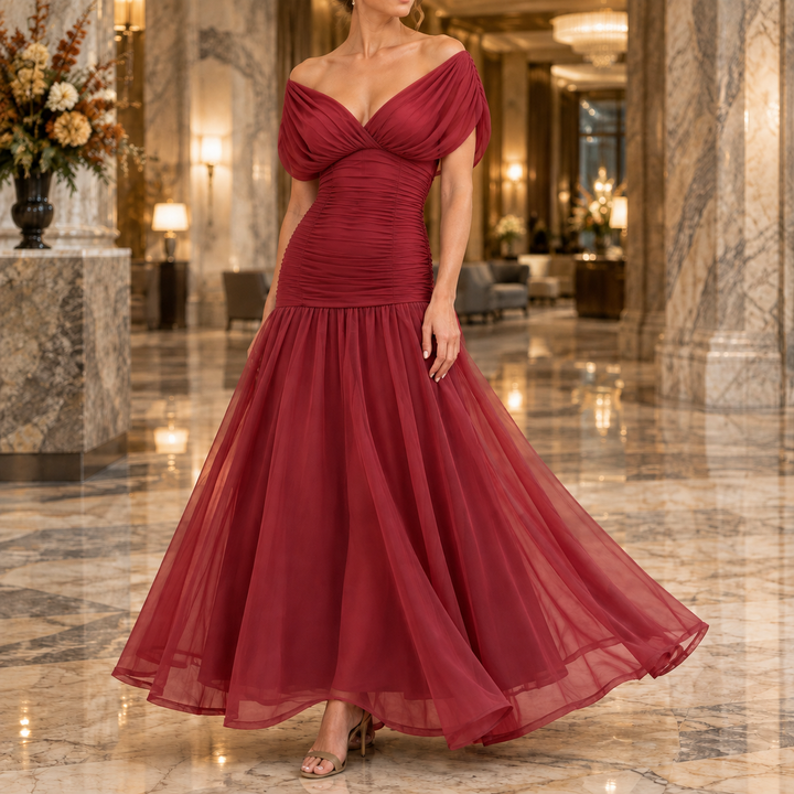 Women's Georgina-Lane Ruched Maxi Dress product image | Invictora.com
