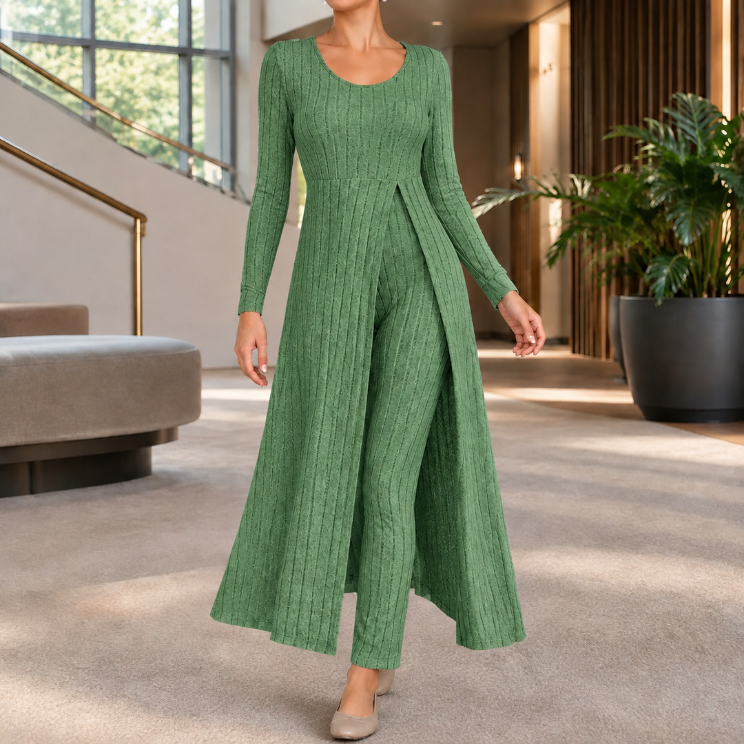 Women's Salome-Marie Ribbed Set in Gray | Invictora.com