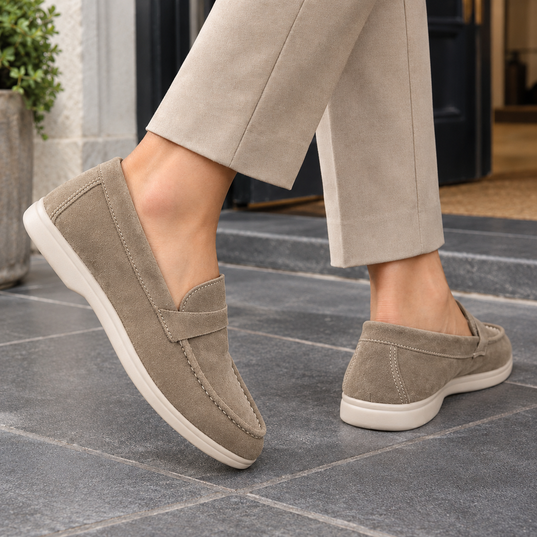 Women's Fornari-Torino Suede Loafers in Black | Invictora.com