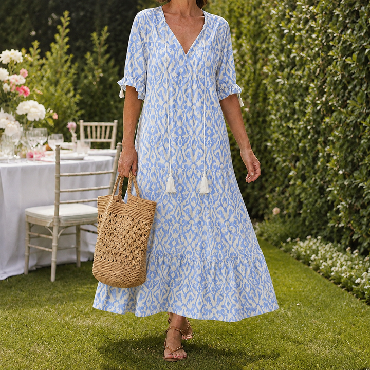 Women's Ada Ikat Maxi Dress product image | Invictora.com