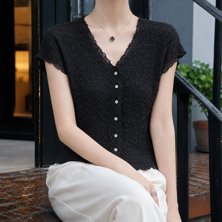 Women's Mabel-June Pleated Cardigan in Khaki | Invictora.com