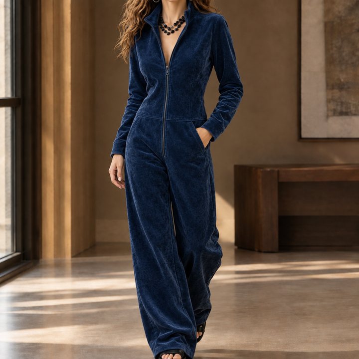 Women's Apolline-Marie Wide-Leg Jumpsuit in Black | Invictora.com