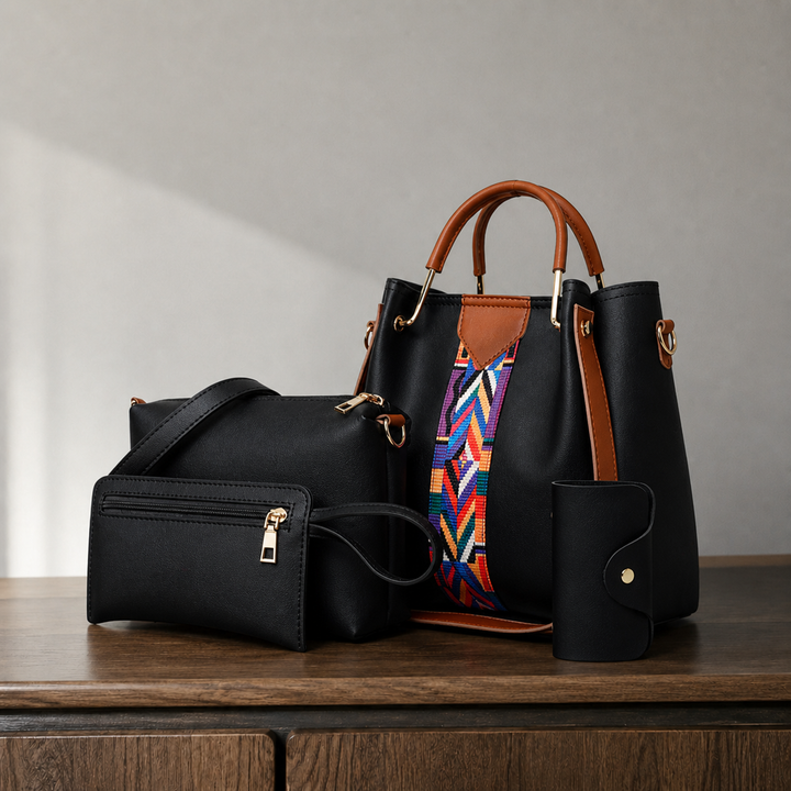 Women's Arcuri Geo Handbag Set in Brown | Invictora.com