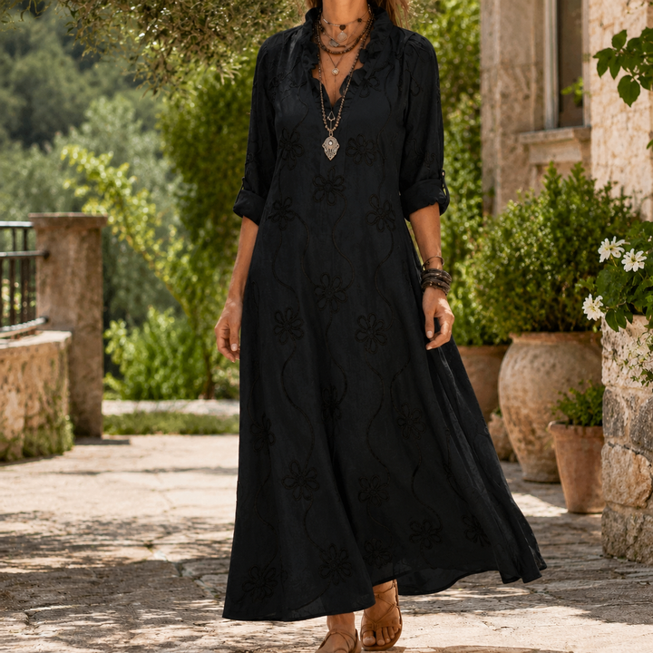 Women's Eloise-Kate Embroidered Maxi Dress product image | Invictora.com