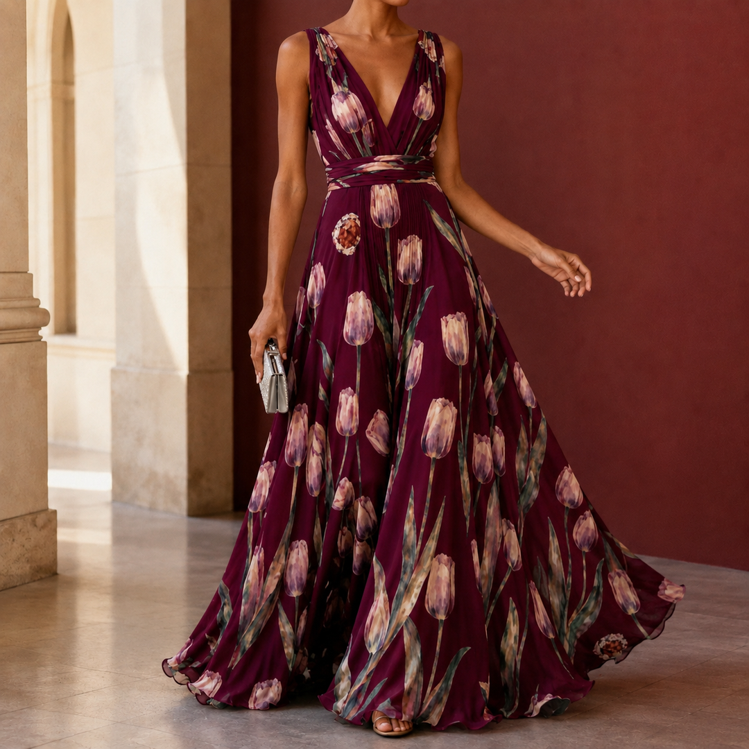 Women's Annabel-Lane Plunge Maxi Dress product image | Invictora.com