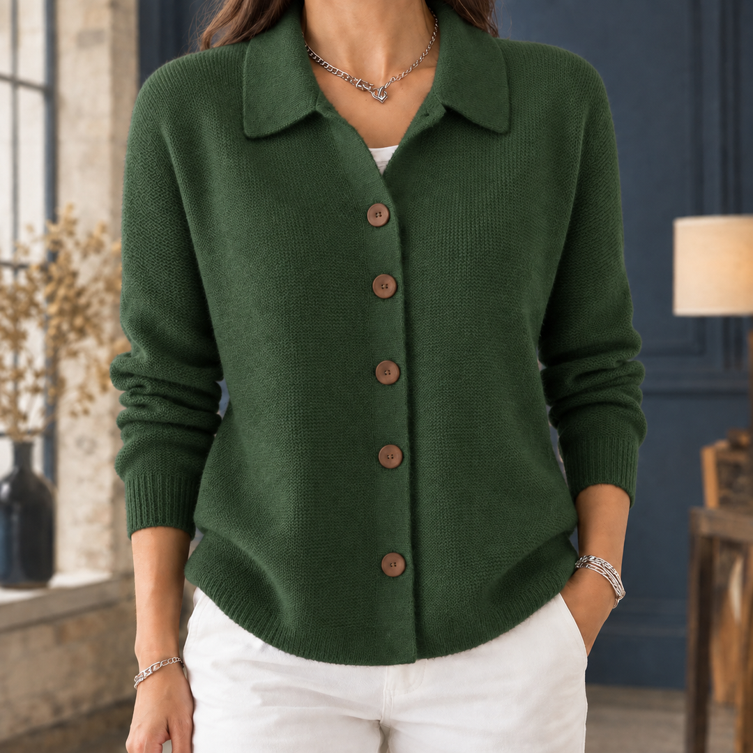 Women's Berenice-Marie Wool Cardigan in Black | Invictora.com