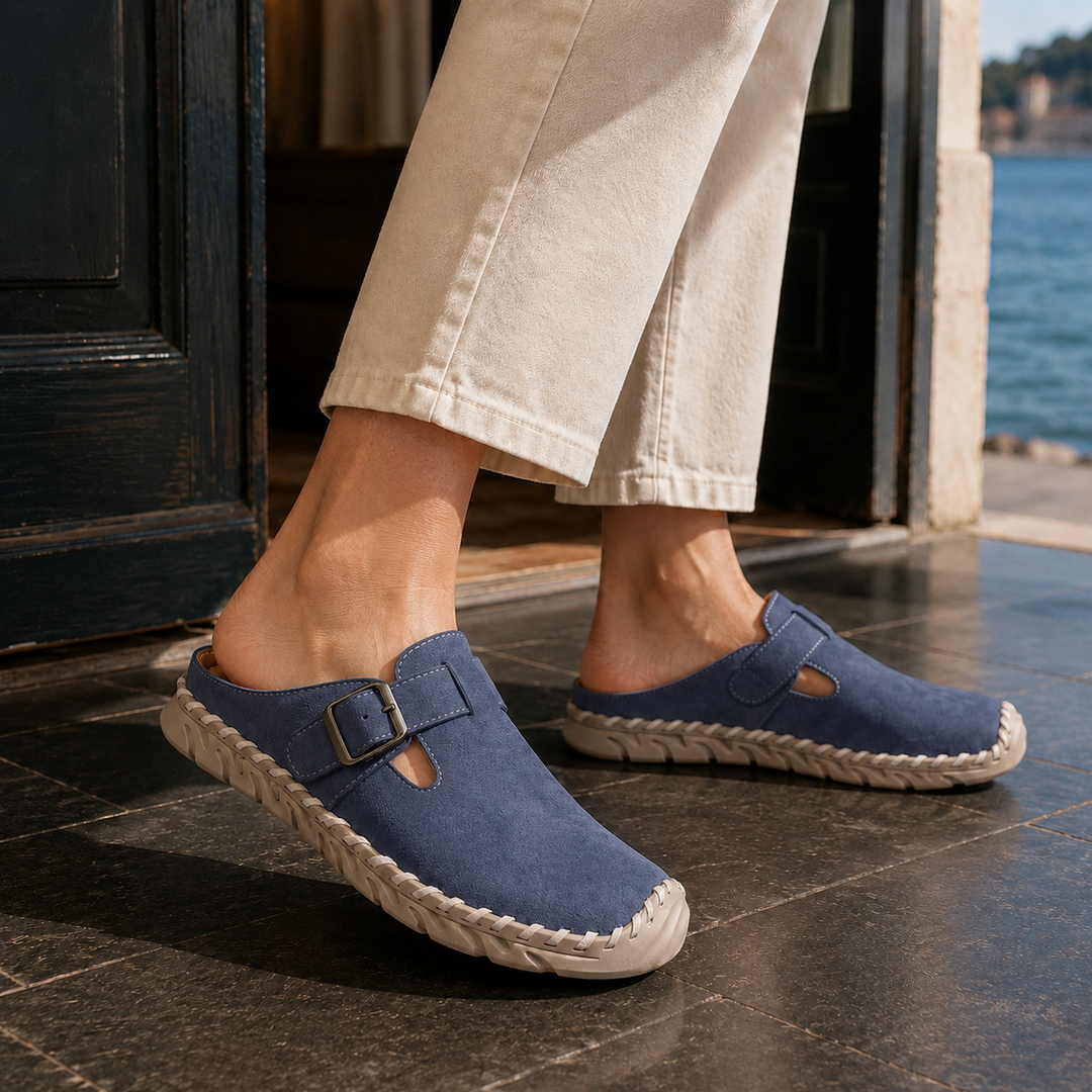 Women's Bernardi Buckle Mules product image | Invictora.com