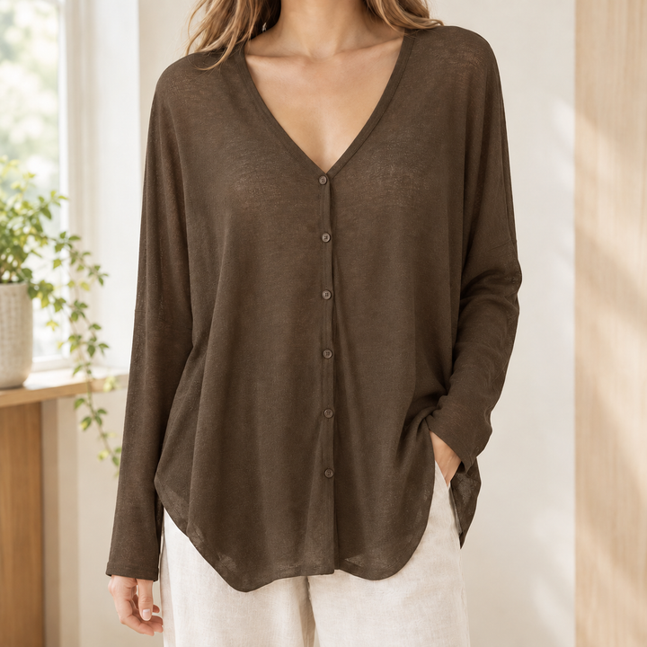 Women's Francesca-Faye Draped Cardigan in Black | Invictora.com