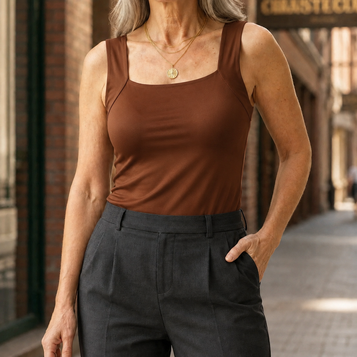 Women's Bianca-Marie Support Tank Top in Black | Invictora.com