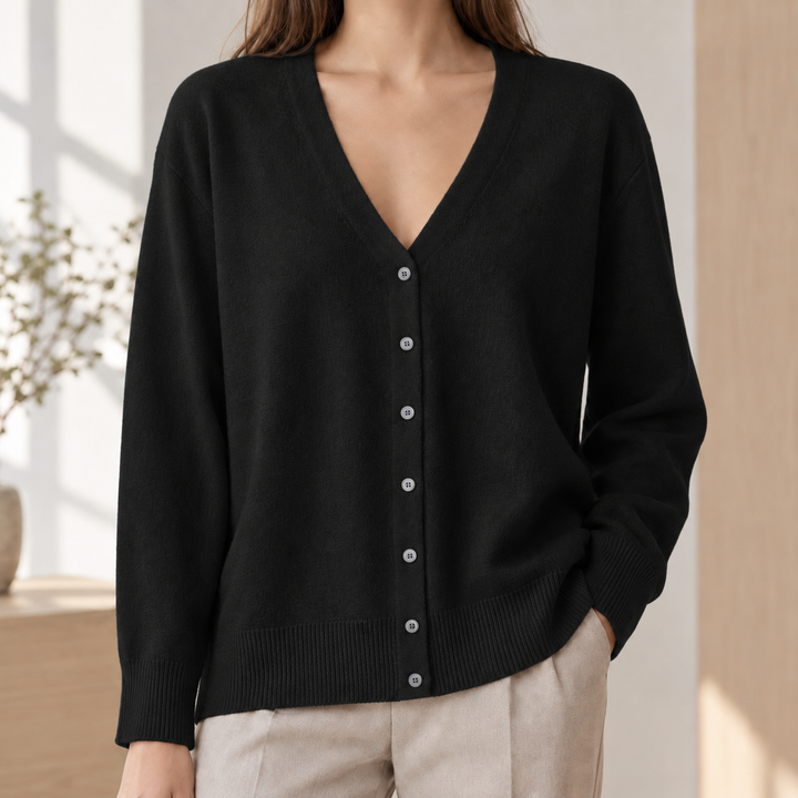 Women's Honoria Button Cardigan in White | Invictora.com