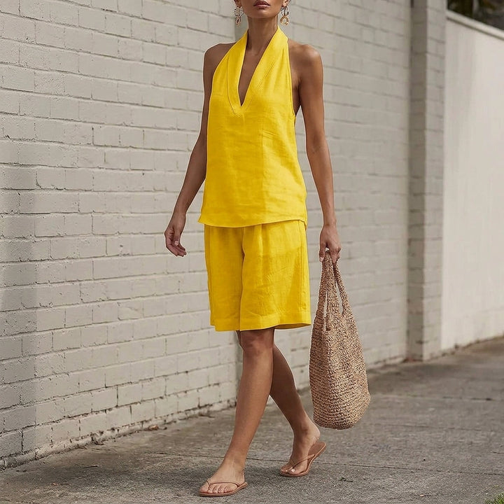Women's Florence Halter Set in White | Invictora.com