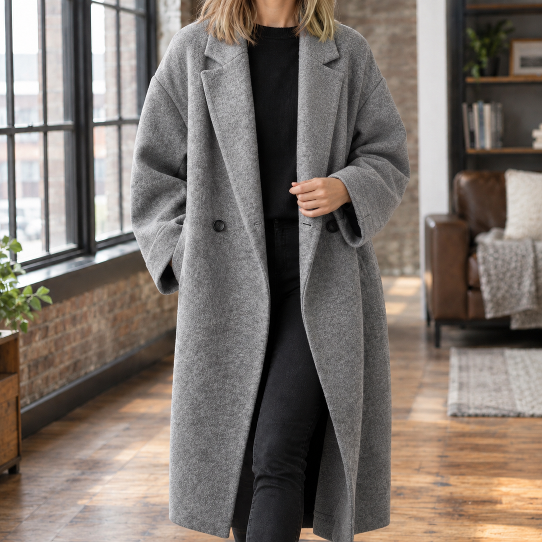 Women's Serena-Faye Wool Blend Coat in Black | Invictora.com