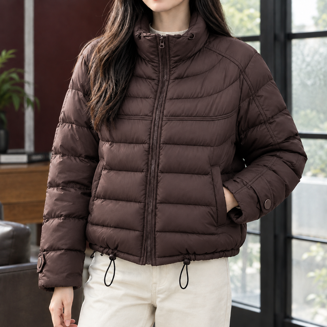 Women's Gloria Quilted Jacket in Zhuoshi Black | Invictora.com