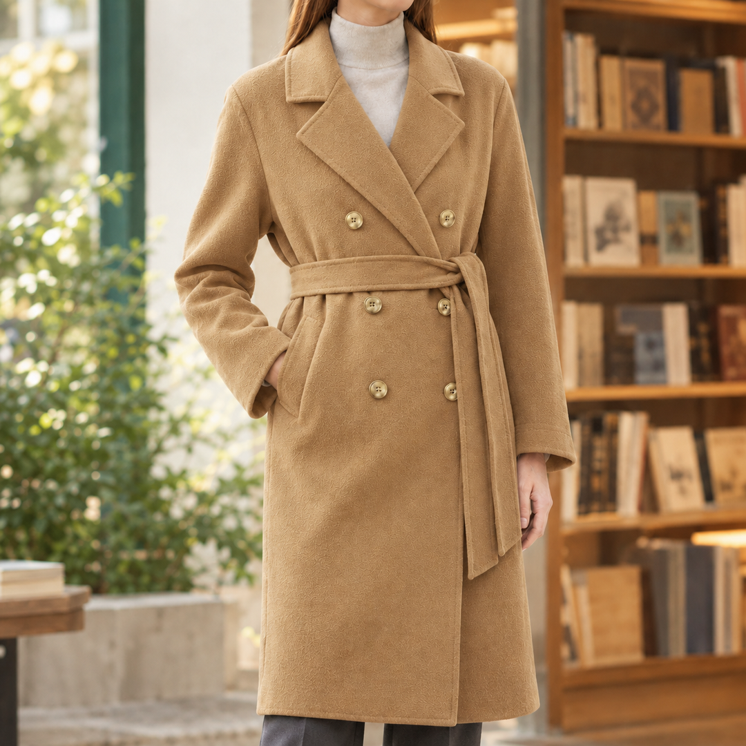 Women's Zenobia Wool Coat in Black | Invictora.com