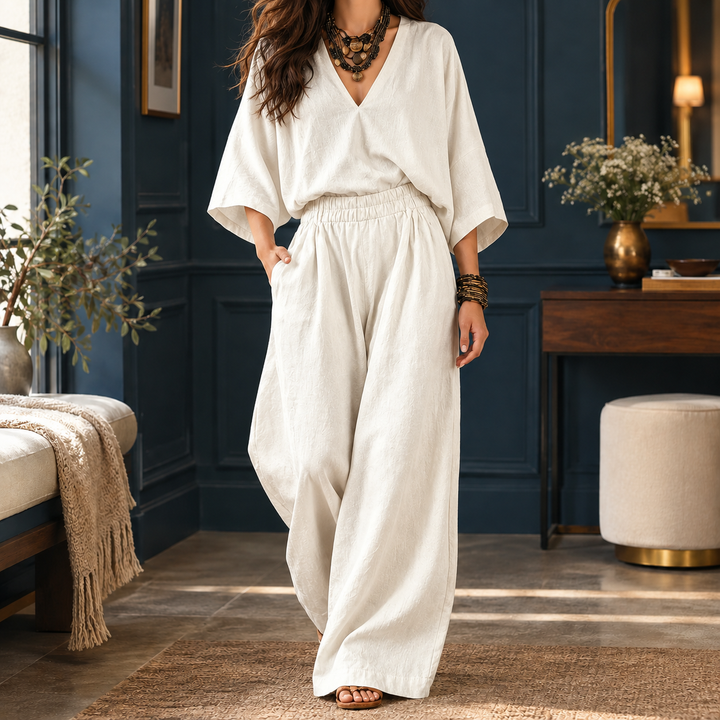 Women's Lucia-Grace Wide Leg Set in Black | Invictora.com
