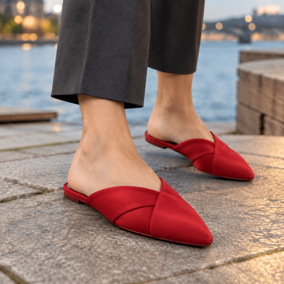 Women's Bembo Stiletto Mules in Brown | Invictora.com