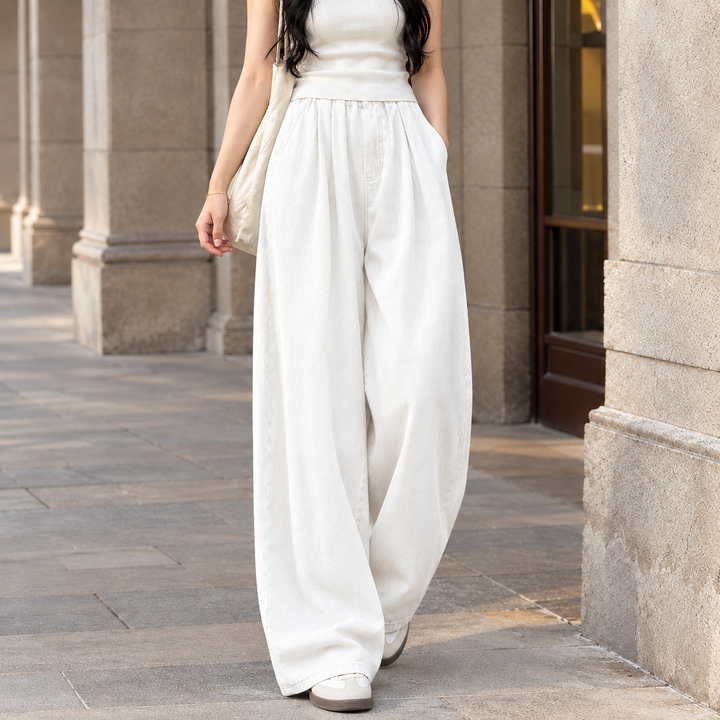 Women's Joelle-Jane Wide Leg Pants in Retro Blue | Invictora.com