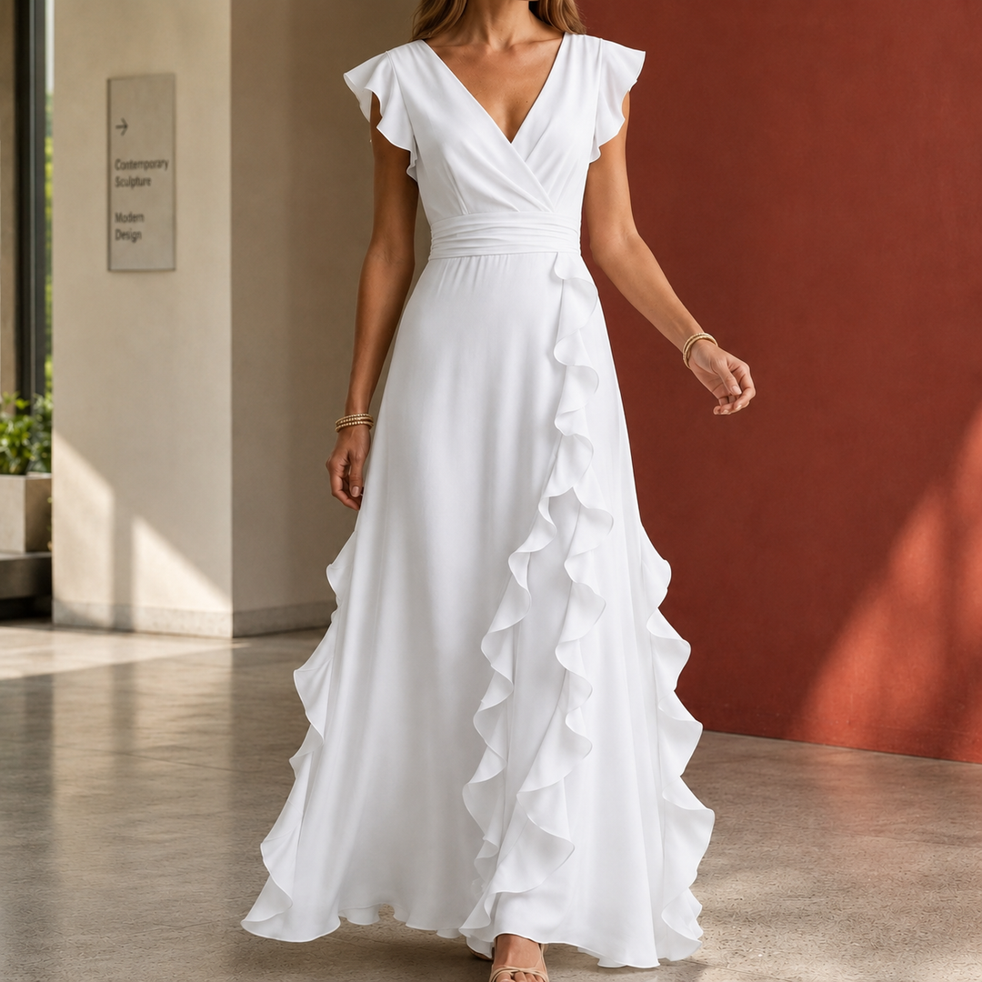 Women's Anais-June Ruffle Maxi Dress product image | Invictora.com