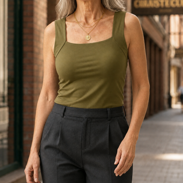 Women's Bianca-Marie Support Tank Top in Black | Invictora.com