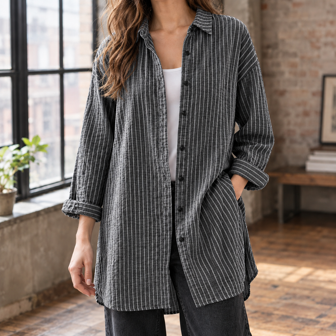 Women's Leontine Relaxed Shirt in Green | Invictora.com
